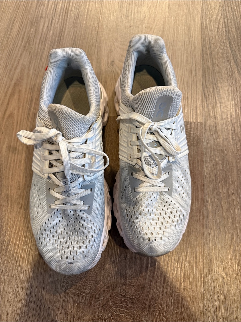 Women's White Athletic Running Shoes with Breathable Mesh